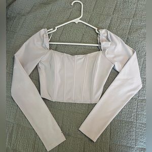 White corset long sleeve